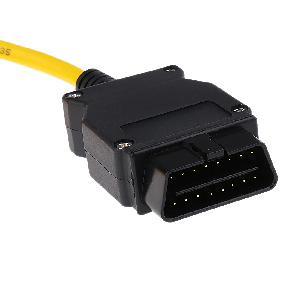 OBD-II 16pin Plug Adapter With Extension Cable + 5 Pieces CD, Ethernet To OBD For BMW