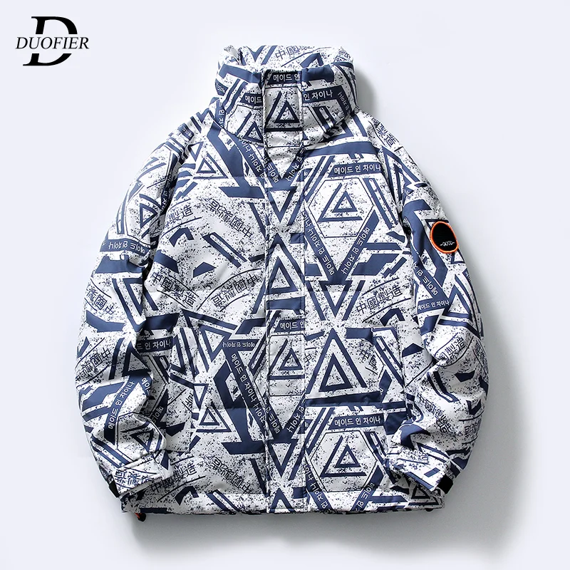 

White Duck Down Men's Parkas Jacket Winter Korean Version of The Trend Thicken Men Down Coat Casual Stand Collar Mens Overcoat