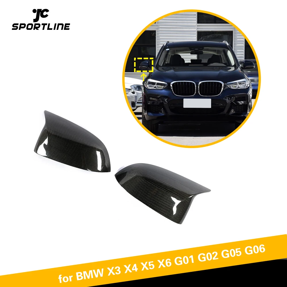 

Car Side Mirror Caps Cover for BMW X3 G01 X4 G02 X5 G05 X6 G06 2019 2020 Carbon Fiber Rear View Mirror Cover