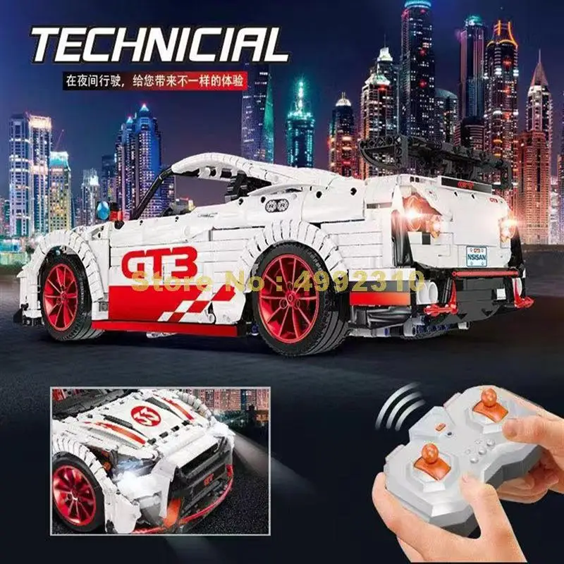 

23010 3408pcs technic remote control rc gtr racing car moc building blocks Bricks Toy
