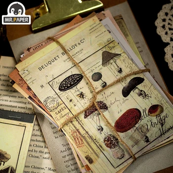 

Mr Paper 60pcs/lot Loose Leaf Memo Pads Vintage Retro Style Time Stamp Children Age The Growth of Everything Plant Notes Letters