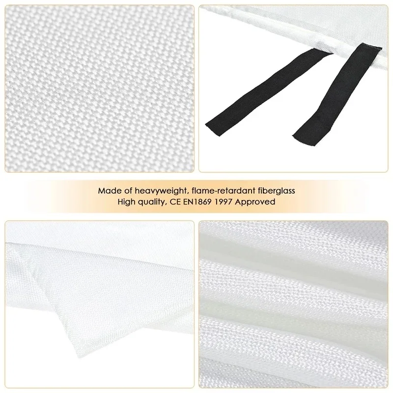 Fire Blanket Fiberglass Fire Blanket 1.5M x 1.5M fireproof blanket glass fiber fireproof flame retardant emergency survival shelter fireproof emergency blanket