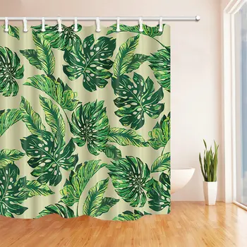 

White simple background black grim cleaver shower curtain multi-function waterproof antibacterial Polyester