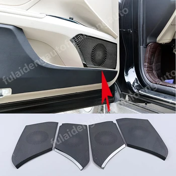 

4psc For Toyota Camry 2018-2019 Black/Silver titanium Interior Door Speaker Decoration cover Trim Car Accessories