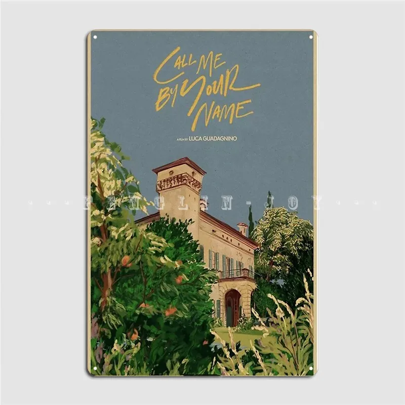 

Металлический плакат с надписью «Call Me By Your Name», украшение для гаража, Забавный кинотеатр для паба, гаража, гостиной, жестяной плакат