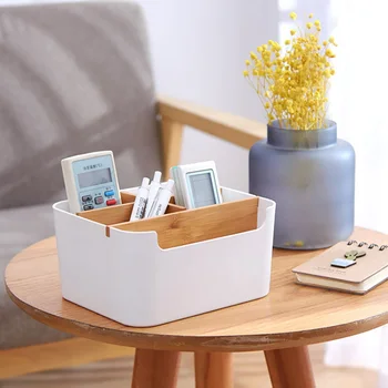 

Large Capacity Storage Case Desk Organizer Bracket Multifunction Pen Pencil Holder Protection Durable Office PP 5 Compartments