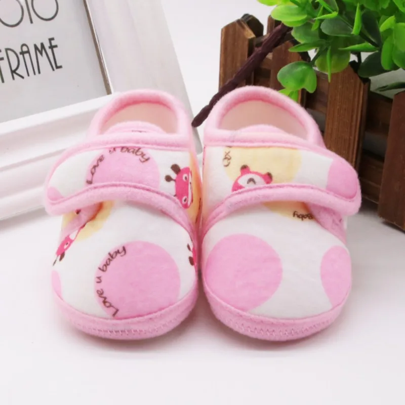Теплые ботинки для новорожденных; зимние ботинки для малышей; обувь для маленьких девочек и мальчиков; меховые зимние ботиночки на мягкой подошве для детей 0-18 месяцев - Цвет: Pink-B