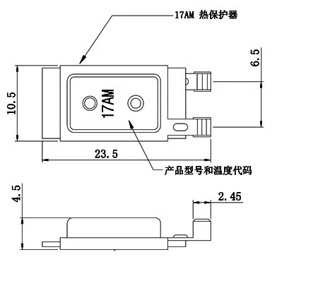 Description Picture 3 of item10PCS/Lot 17AM Motor Thermal Protector Normally Closed NC Thermostat Sensor KLIXON Temperature Control Switch