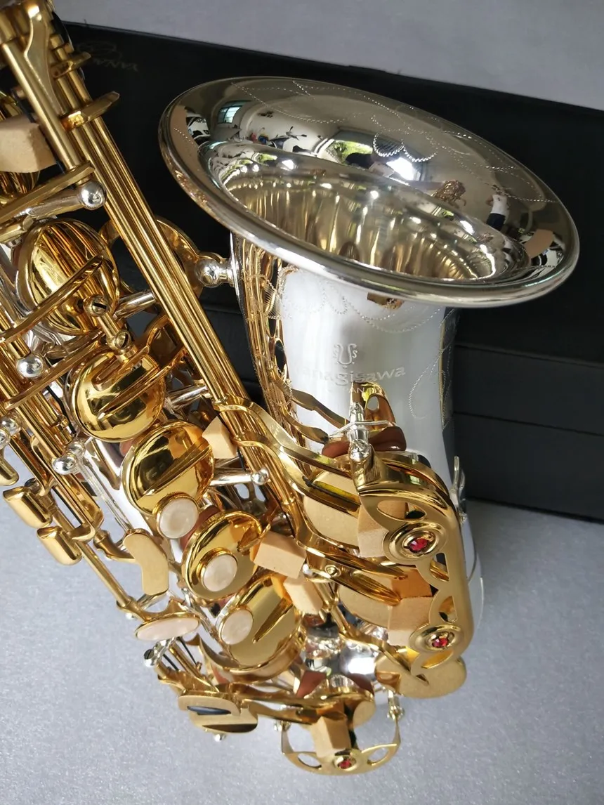 High Quality New A WO37 Alto Saxophone Musical Instrument Brass Silver