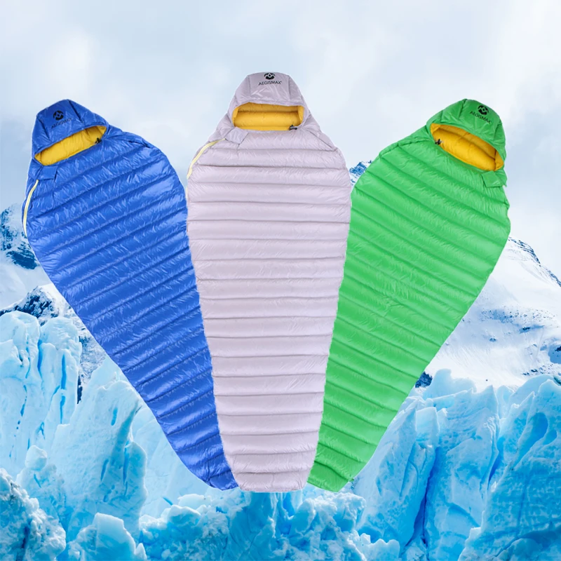 

AEGISMAX Leto Outdoor Camping Hiking Ultra Dry White Goose Down Mummy Spring Autumn Winter Ultralight Sleeping bag