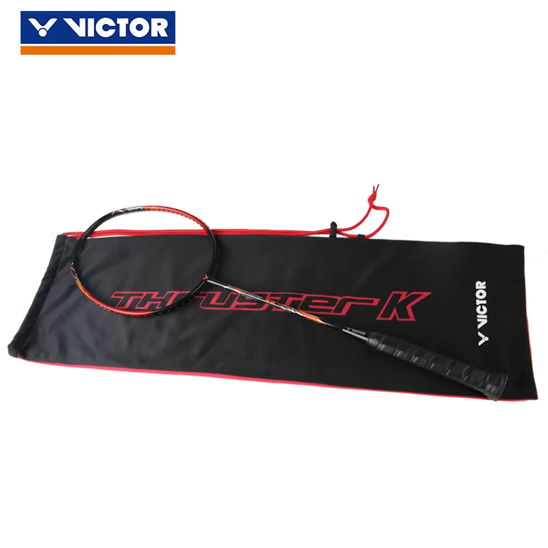 

Genuine Victor Tk Thunderbolt Thruster K Badminton Racket Professional Carbon Fiber Racquet