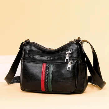 

Casual Leather Shoulder Cross Body Bags for Women 2020 New Luxury Handbags Purses Crossbody Small Flap Large Capacity Hand Bag