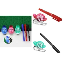 2 шт. держатель мяча для гольфа мяч выравнивание метки с ручкой, отличный мяч для гольфа инструмент для маркировки, многоцелевой лайнер комплект