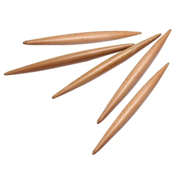 

A Set of 5 Solid Wood Pointed Rolling Pin Pointed Noodle Stick Two Pointed Rolling Pin Dumpling Skin Rolling Pin Household Press