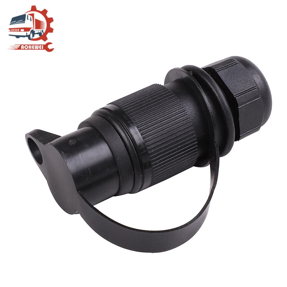 Trailer Plug Adapter Trailer Socket Trailer Plug Socket Trailer Plug AOWEI Trailer Plug 3 Pin EU Socket Connector 3 pole Towbar Adapter Waterproof Cover for Electronic Truck Lorry Caravan Parts