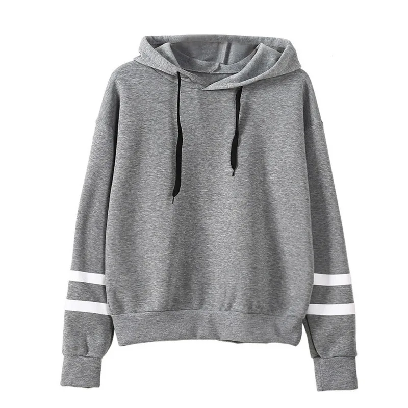 

Women Fashion Sweatshirt Autumn Winter Varsity-Striped Drawstring Hooded Top Sweatshirt Jumper Crop Pullover Tops For Women
