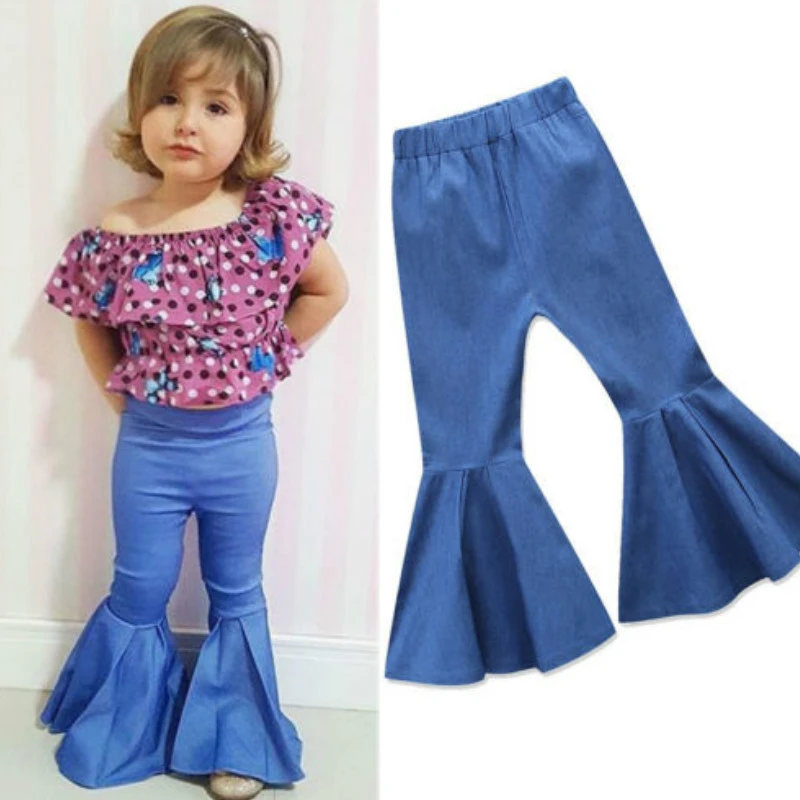 baby girl denim bell bottoms