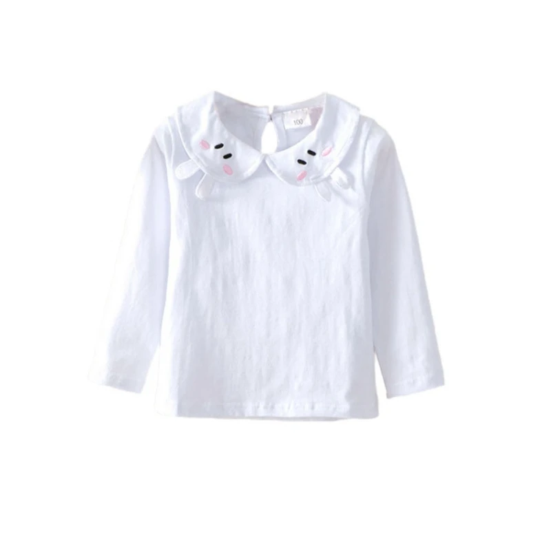 Топы для маленьких девочек; сезон осень; топы с длинными рукавами и принтом «ресницы», «кролик», «бант»; футболки для девочек; топы для детей; Повседневная Блузка; милая Одежда для девочек - Цвет: NY1122A
