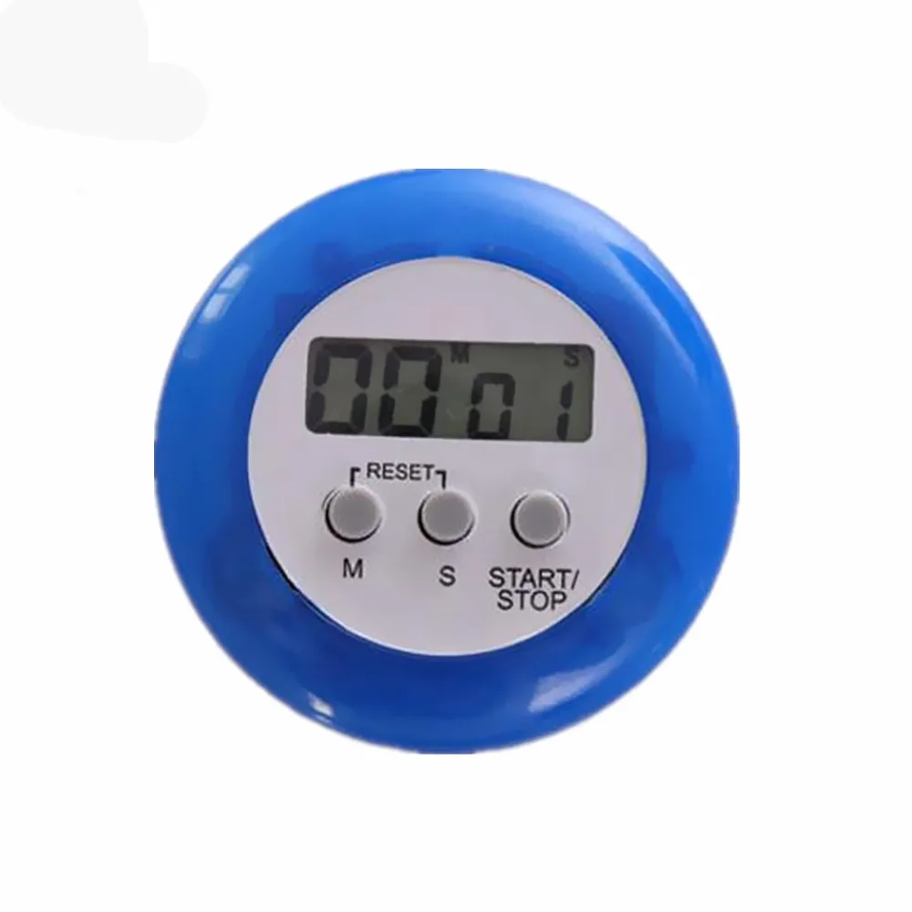 Round Mini Digital Kitchen Timer LCD Display Max 99 Minutes Min 59