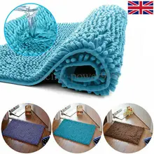 Soft Microfiber Shaggy Non Slip Absorbent Bath Mat Bathroom Shower Rugs Carpet
