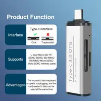 reader מתאם otg High Speed TF SD Memory Card Reader USB 3.0 OTG מתאם SDHC SDXC MMC סוג C Cardreader Micro SD / TF CF MS הקוראים microSD (5)