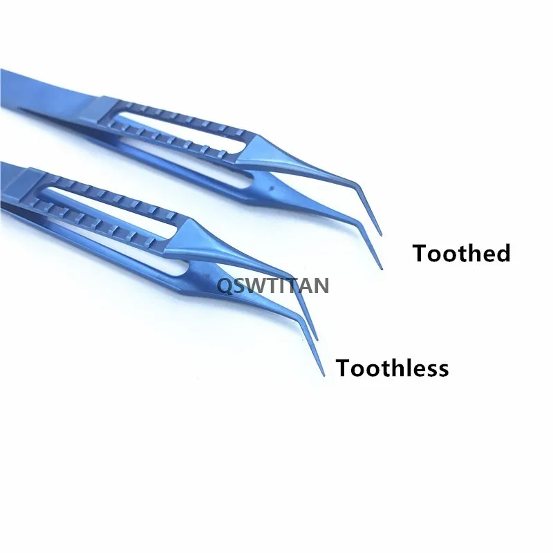 Amarra a Plataforma Oftálmicas com 6mm Pinças Dentada Ângulo Forcep Punho Liso Dental 1 Pces Que 6 Pinças oftálmicas com 6mm que amarra a
