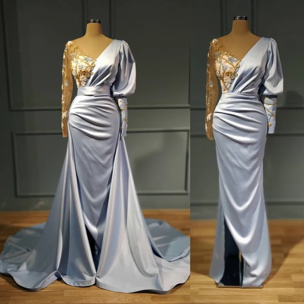 2021 Trend Baby Blue Mermaid Prom 