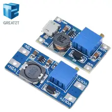 GREATZT 1PCS MT3608 DC-DC Einstellbar Boost Modul 2A Boost Platte Schritt Bis Modul mit MICRO USB 2 V-24 V zu 5V 9V 12V 28V(China)