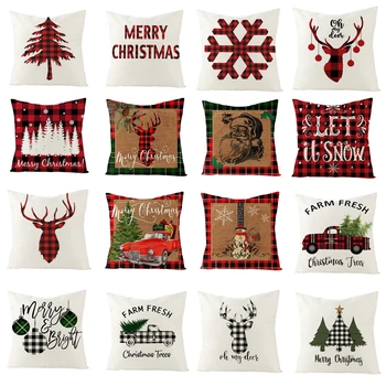 

2021 New Christmas Cushion Cover for Home Decoratives Cushions for Sofa Car Pillowcase Soft Bedroom Pillow Case Merry Christmas