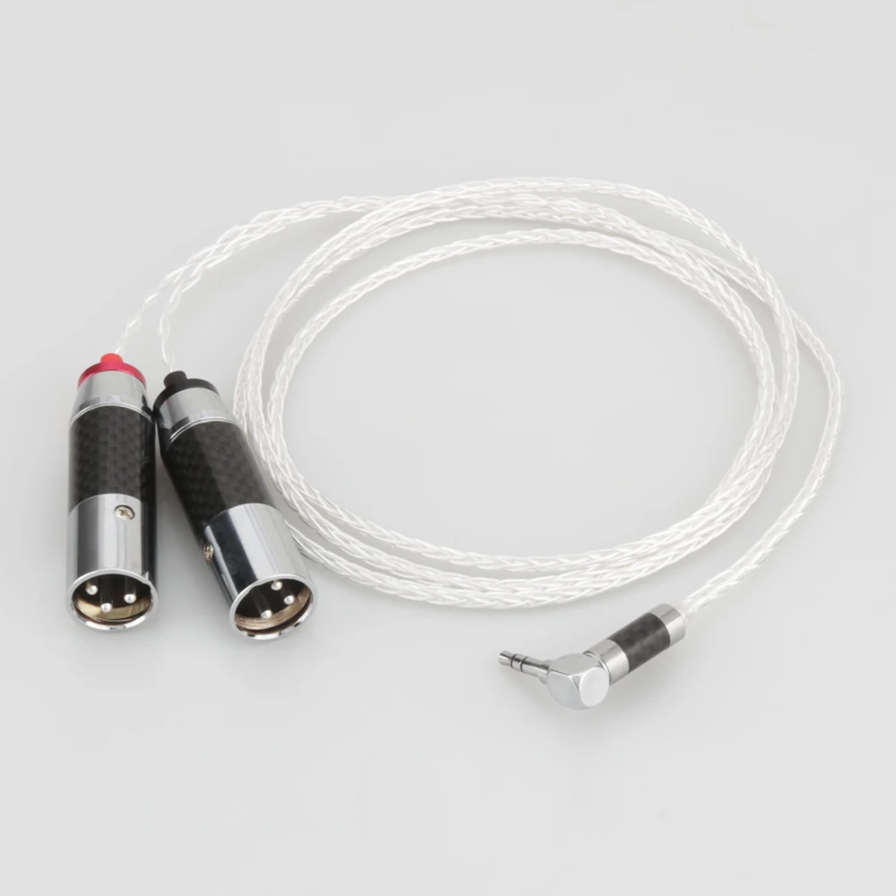 Audiocrast 819AG Audiophile Audio Cable Angled Mini Jack 3 5mm to 2 XLR 3 Pin for PC Headphone Mixer 1 8 3 5 to Dual XLR Cable