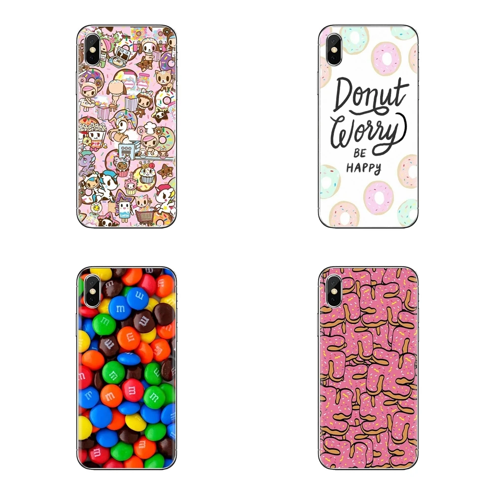 For Huawei G7 G8 P7 P8 P9 P10 P20 P30 Lite Mini Pro P Smart Plus 2017 2018 2019 Cute Donut chocolate Sweet kawai TPU Shell Cases |