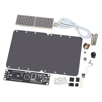 

Hot DS3231 Creative DIY Dot Matrix LED Clock Kit Desktop Precise Electronic Digital Alarm Clock Temperature Display