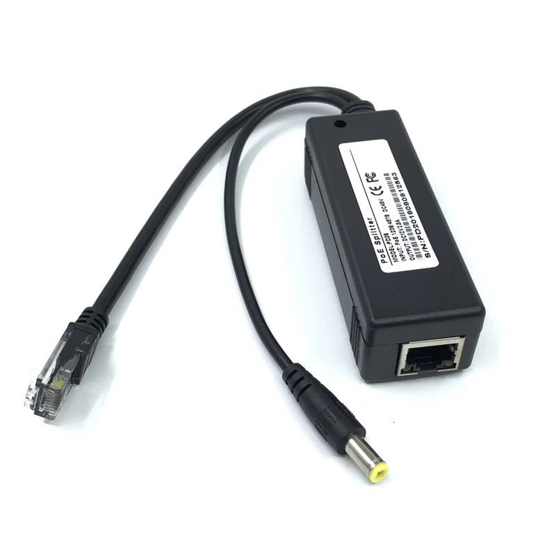 48V-활성 절연 PoE 분배기 IEEE802.3af 12V2.5어댑터 인젝터 poe 분배기 커넥터 활성 10/100MFor PoE IP 카메라