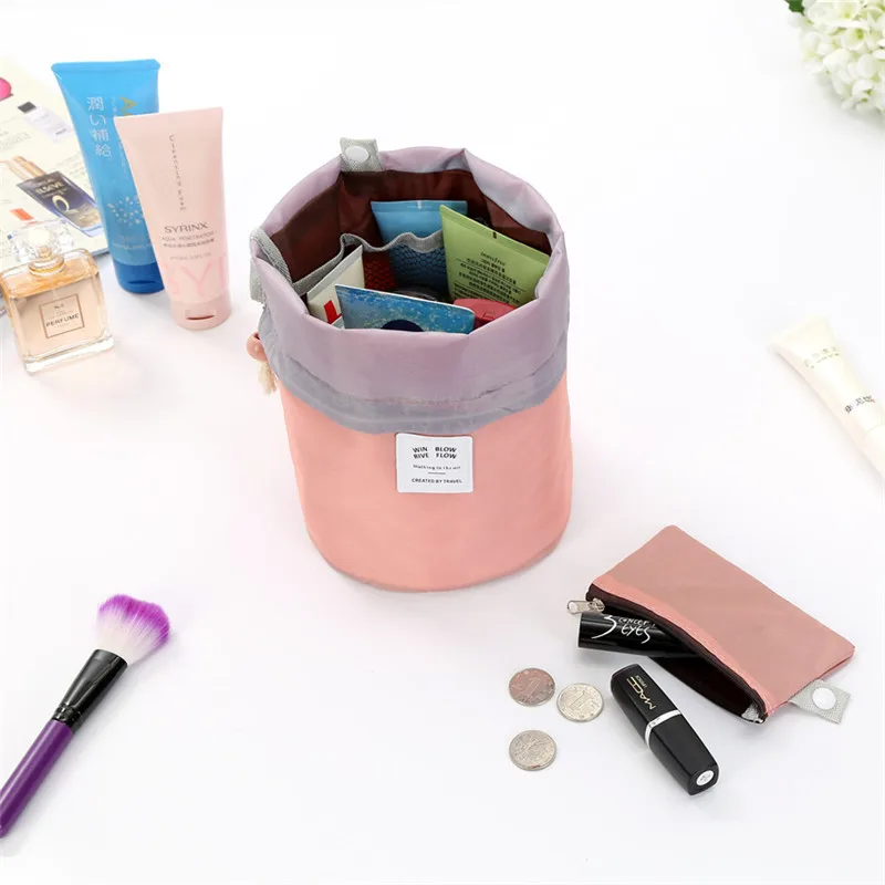 

Travel Large Capacity Cosmetic Bag Travel Set Wash Bag Outdoor Waterproof Storage Bag Cylindrical Wash Bag Bathroom Storage