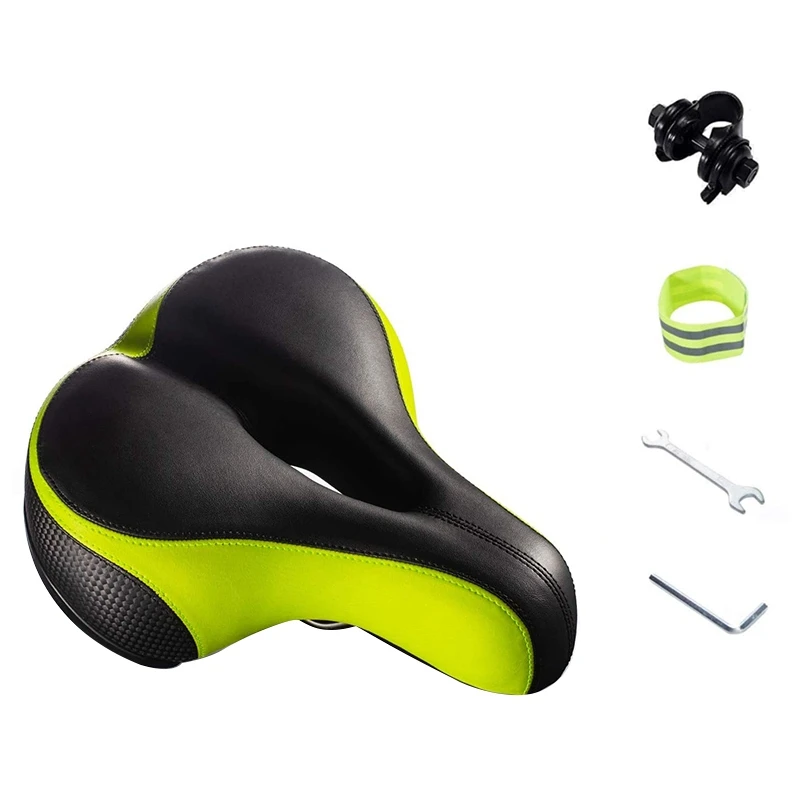 Comfortable Bicycle Bike Seat Shock Absorbing Memory Foam Waterproof Reflective Saddle Replacement | Спорт и развлечения