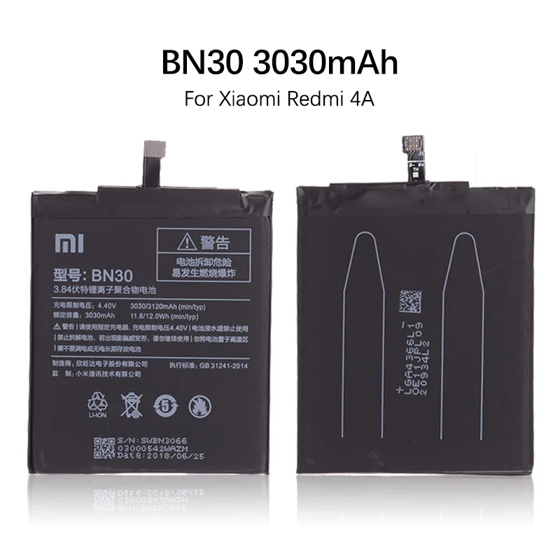 Аккумулятор для XIAOMI Redmi 4A BN30 3030mAh