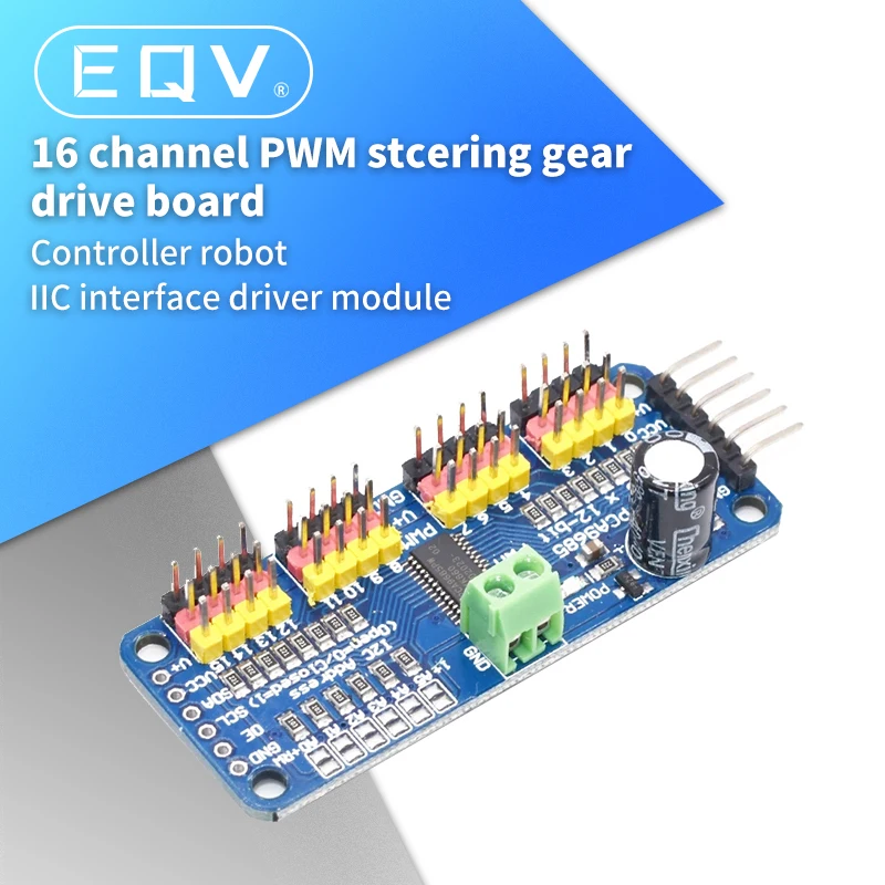 16 CH 12-bit PWM Servo Shield Driver-I2C interface-PCA9685 For Arduino Robot 