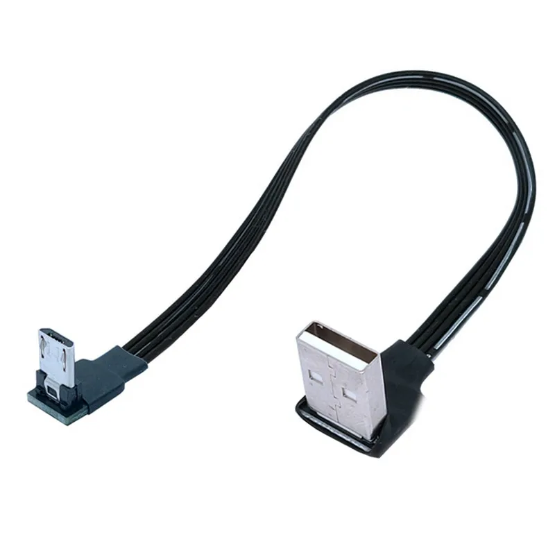 USB 2 0 вверх вниз Угловой 90 градусов к Micro и влево вправо Штекерный плоский кабель