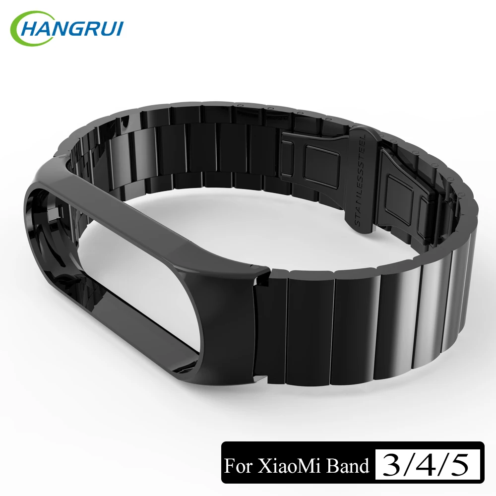 Металлический браслет для Xiaomi Mi band 5 Безвинтовой из нержавеющей стали Band 4 MiBand 3
