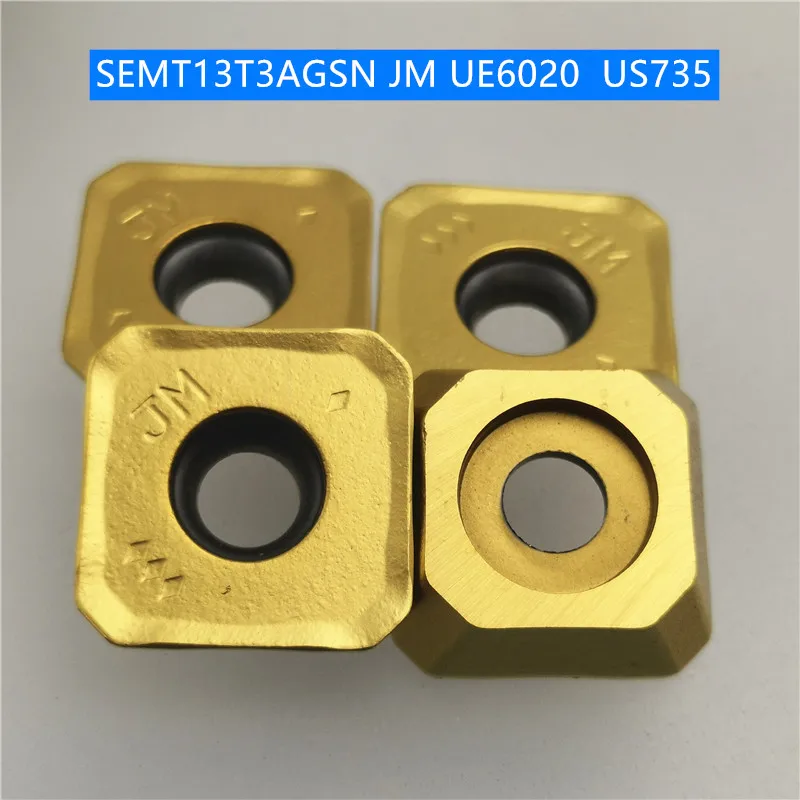 

10PCS SEMT13T3AGSN JM UE6020 US735 SEMT13T3 Carbide Insert Turning Tool Turning Milling Cutter CNC Cutting Tool