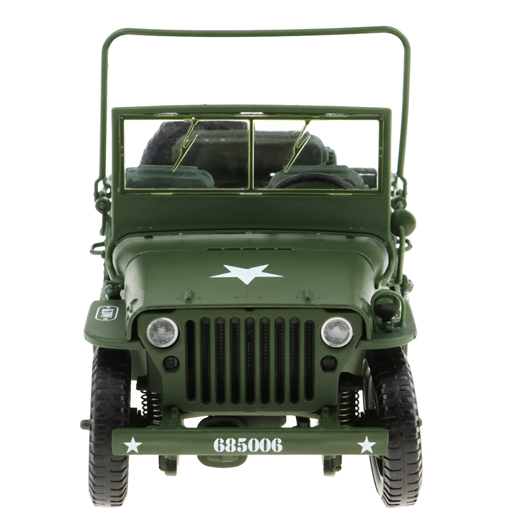 1:18 Jeep Car Military US Army Force Vehicle Well-Made Diecast Toy Model