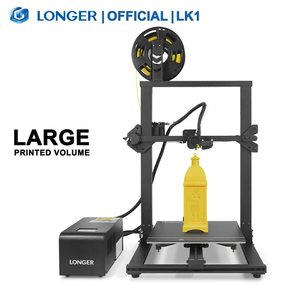 LONGER LK1 3D Printer with 2.8" Touch Screen Big Printed Volume Unique Frame Design Resume Printing 3D Print Printer 3D afbeelding