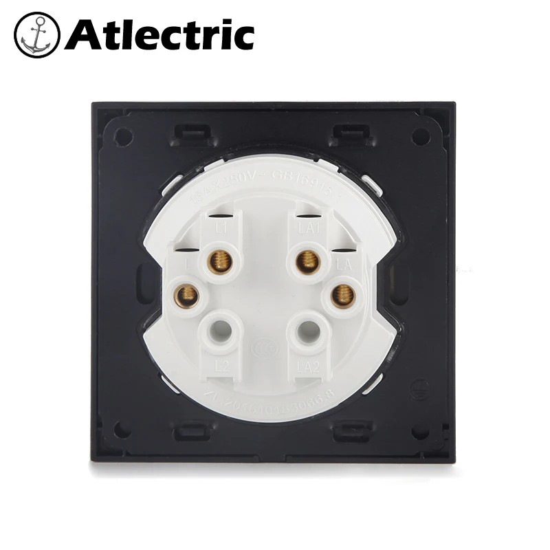 Atlectric 1/2/3/4 ряда 1/2Way кнопка выключателя света Мощность настенный выключатель с