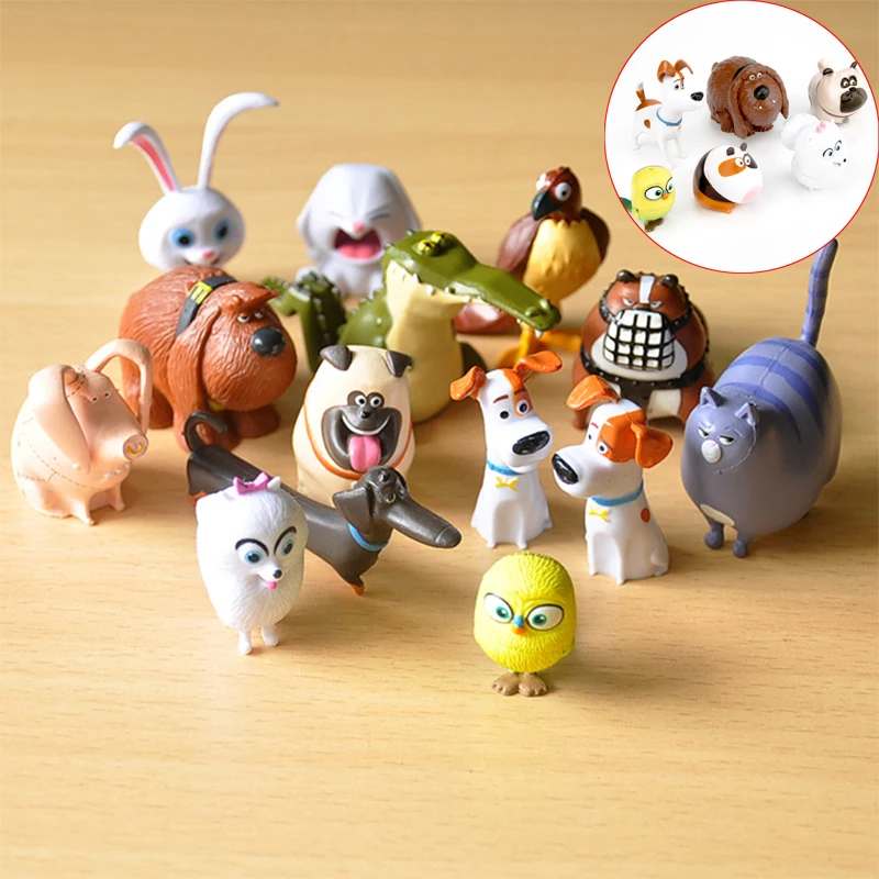 

14 pcs/lot Set PVC model Secret Life Of Pets 2 Action Figures Small Toy Children Birthday Gift