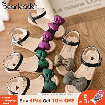 

Bear Leader Girls Sandals 2020 Summer New Fashion Kids Bow-knot Shoes Children Princess Soft Sandals Toddler Baby Cute Flats