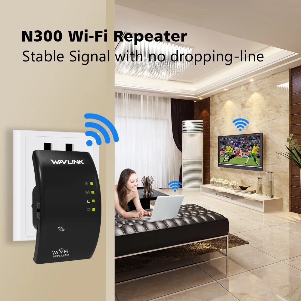 Không Dây Wi-Fi Repeater WIFI 300Mbps Phạm Vi Mở Rộng Wifi Khuếch Đại Tín Hiệu Tăng Áp 802.11n/B/G Repetidor Wifi WPS plug & Play