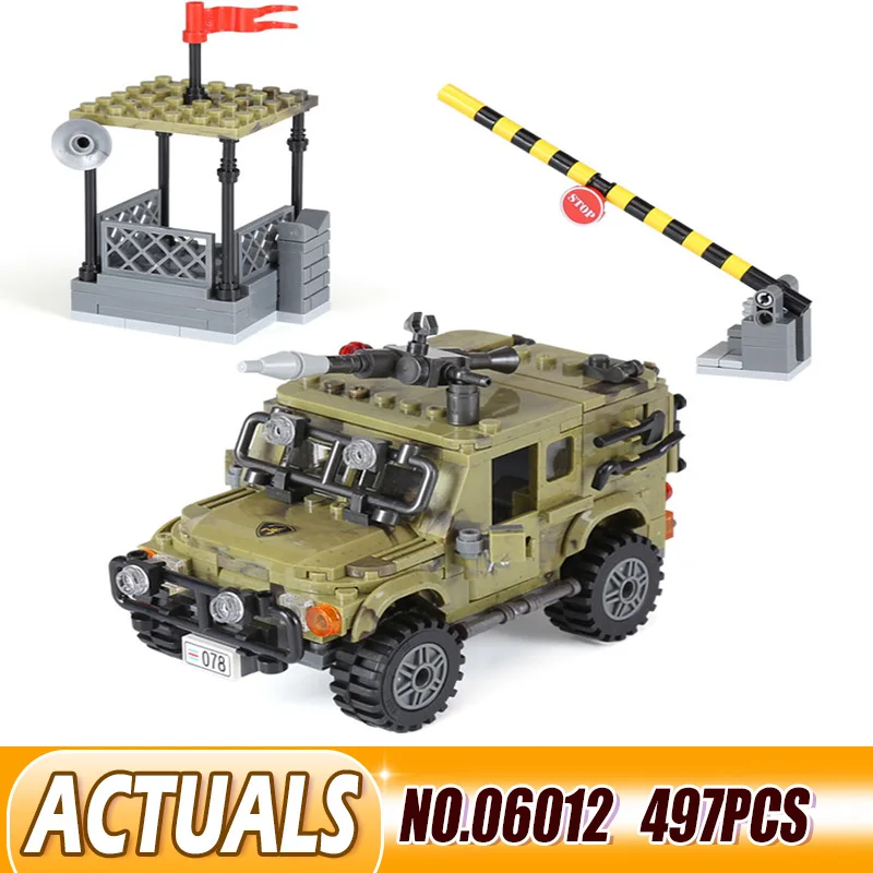 XB06012 Jeep Car Model Military Series Set Building Blocks Bricks Technic Toys Kids Christmas Gift | Игрушки и хобби