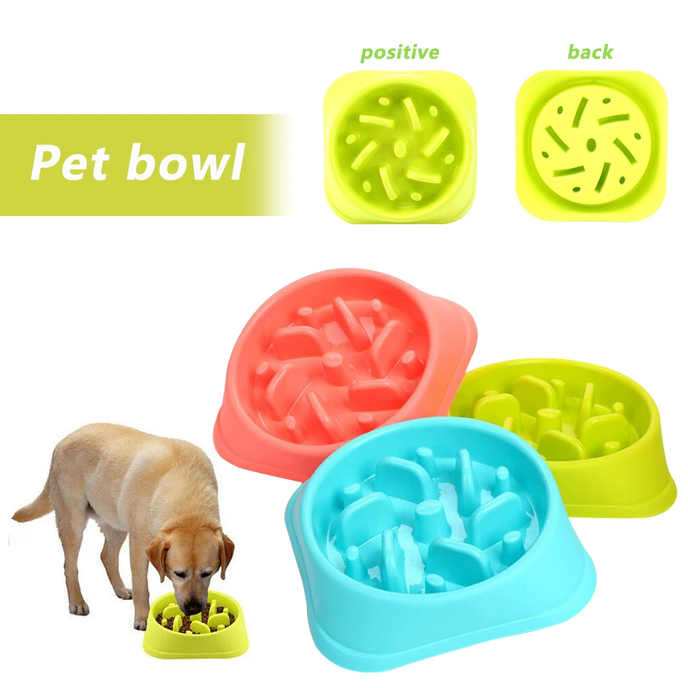 

Pet Dog Puppy Interactive Fun Feeder Large Slow Puzzle Bowl Maze Food Dish Interactive Cat Anti Skid Stop Food Tray Plate 3