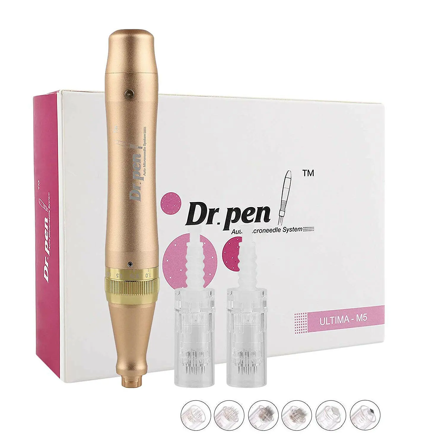 

Eectric Derma Microneedling Pen Skin Care Tools Micro Rolling Derma Stamp Therapy with 2pcs 12pins Bayonet slot
