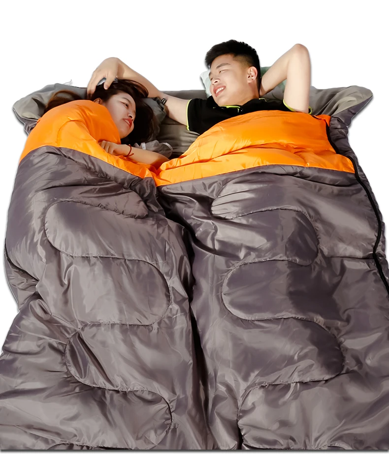 Двойной спальный матрас, сумка для отдыха на природе, для взрослых, спальный мешок для влюбленных, для путешествий, теплая погода, съемный спальный мешок